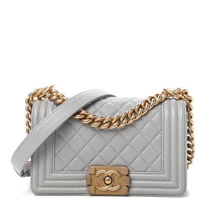 Chanel Caviar Quilted Small Boy Flap Grey 1 of 9