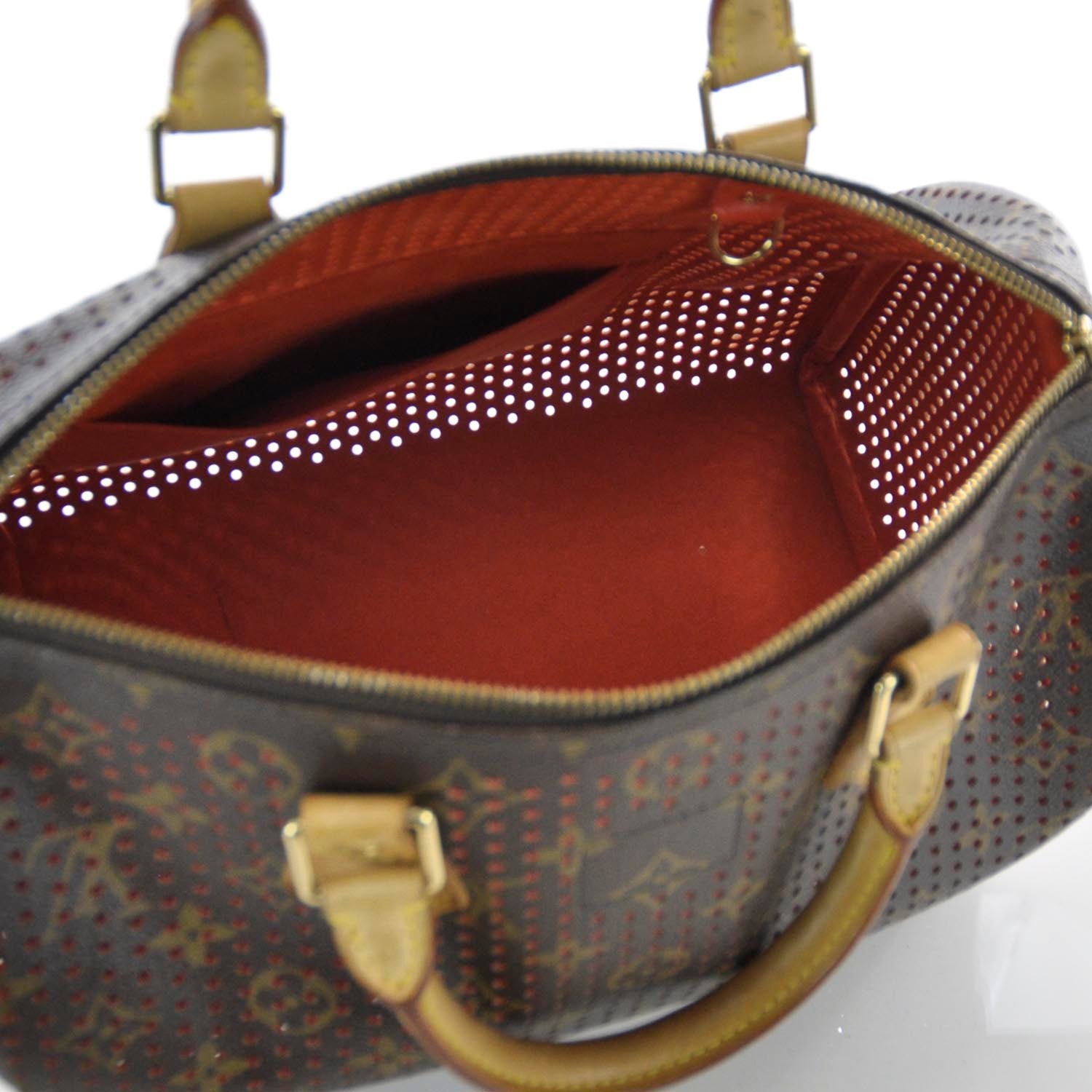 Louis Vuitton Monogram Perforated Speedy 30 Orange 5 of 6