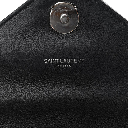 Saint Laurent Sheepskin Tri-Quilt Monogram Medium College Bag Black 7 of 10