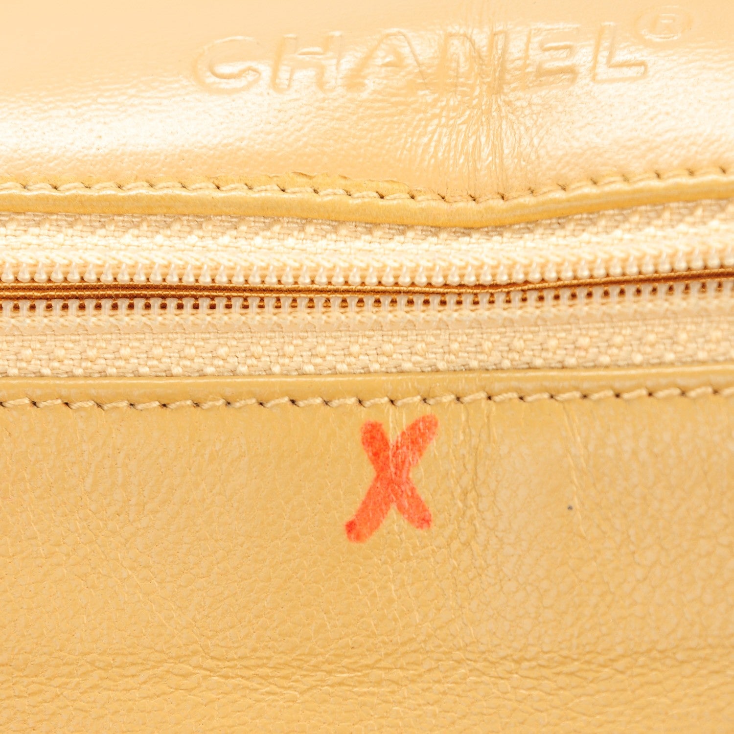 Chanel Lambskin Square Double Stitch Flap Beige 2 of 10