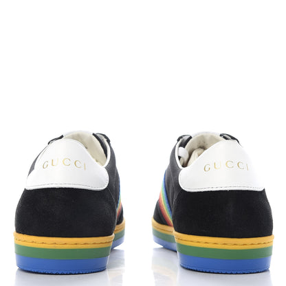 Gucci Suede Rainbow Womens G74 Sneakers 35 Black 4 of 10