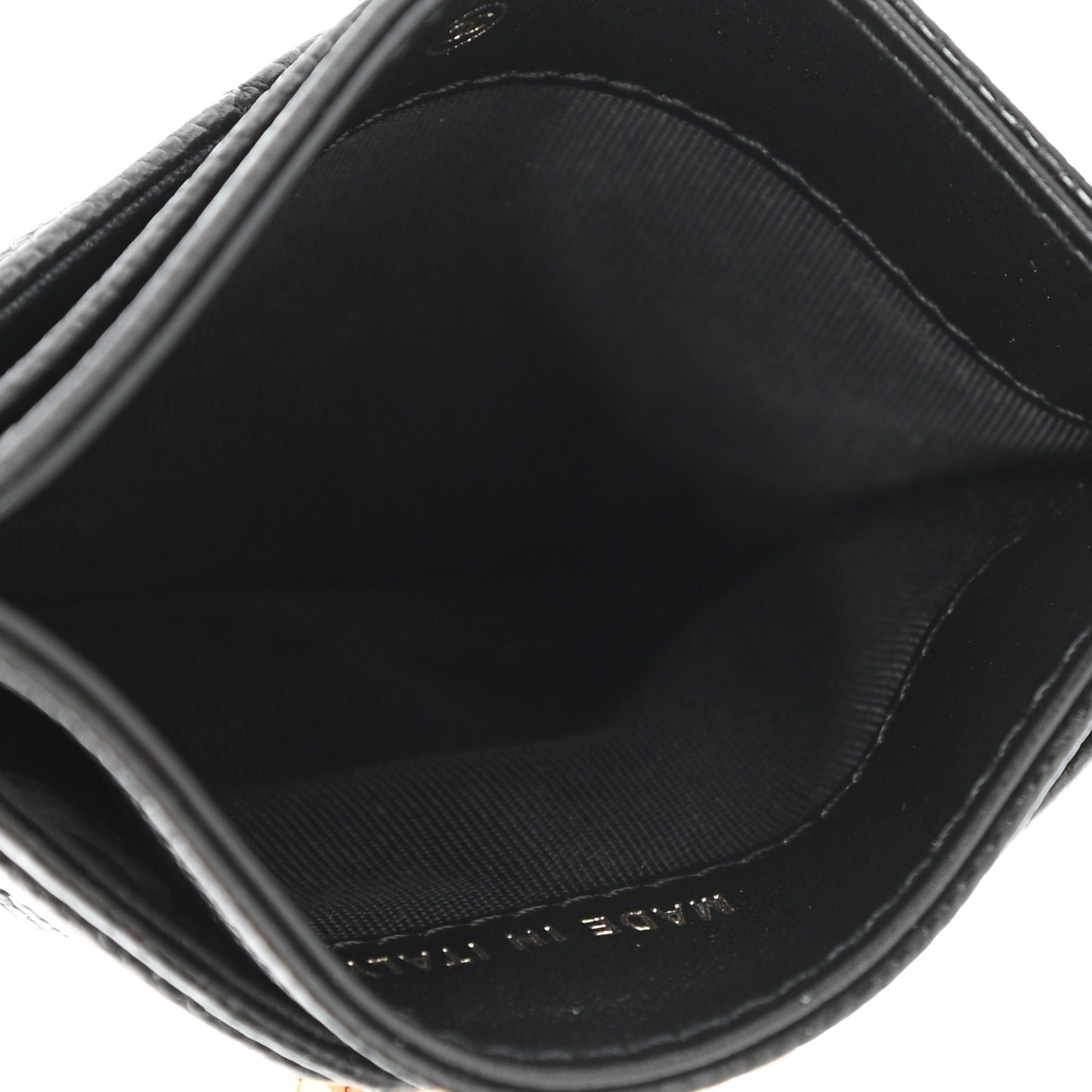 Caviar Quilted Boy Card Holder Black