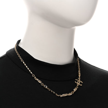 Chanel Crystal CC Twist Short Necklace Gold 2 of 6