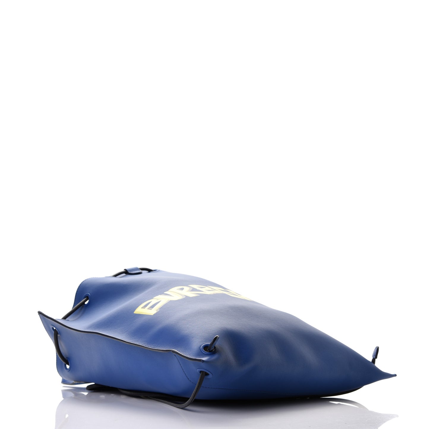 Soft Calfskin Graffiti Drawstring Backpack Denim Blue