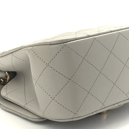 Chanel Lambskin Quilted Mini Square Flap Light Grey 11 of 13