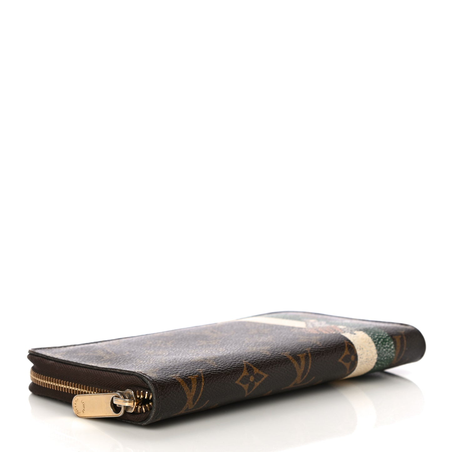 Monogram Groom Zippy Organizer Wallet Green