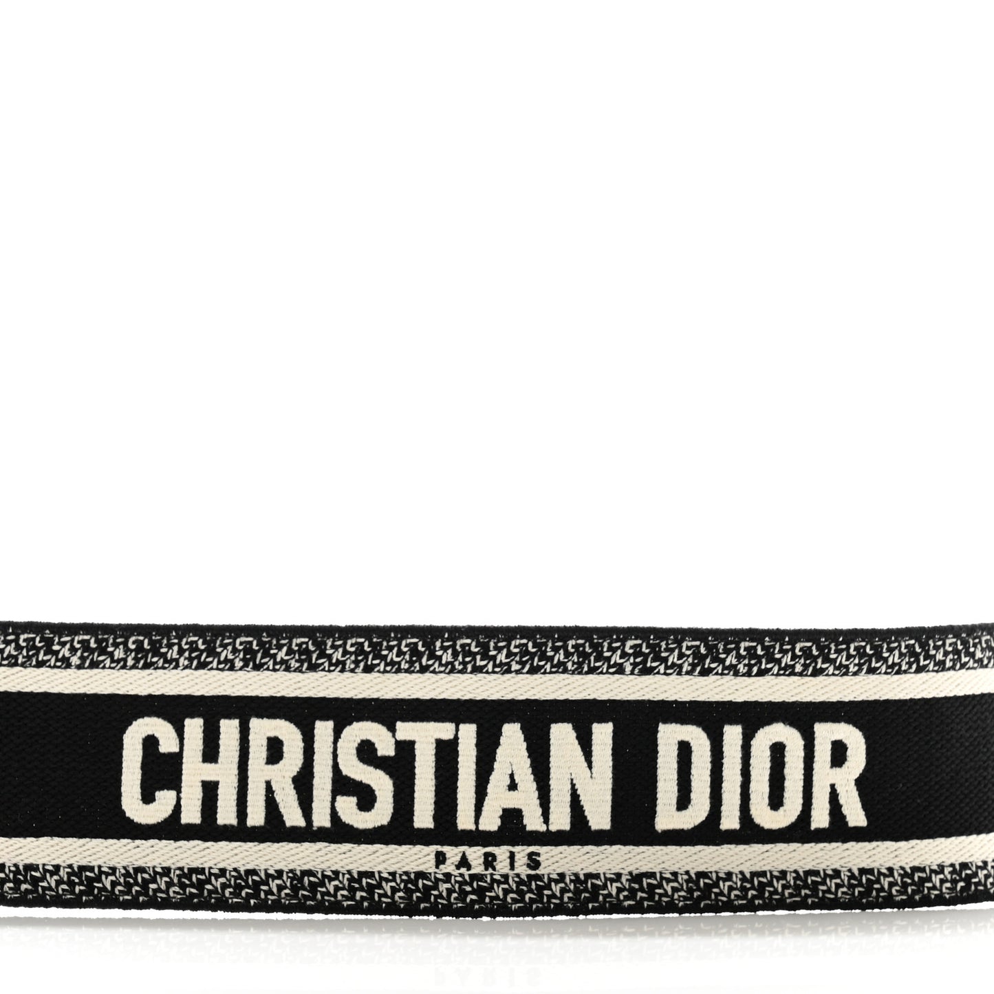Canvas Embroidered Shoulder Strap Black White