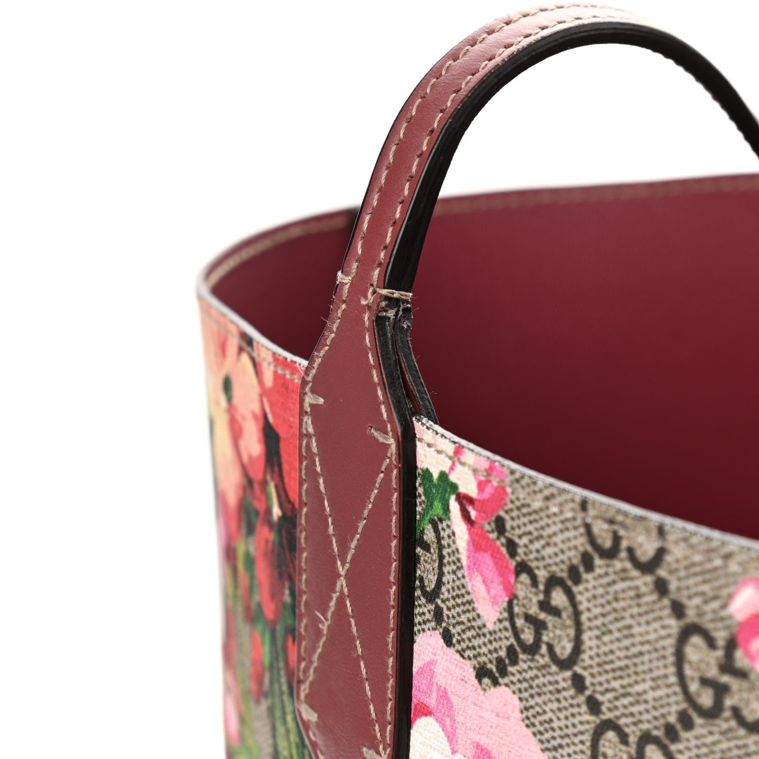 Gucci GG Supreme Monogram Blooms Medium Reversible Tote Beige Multicolor Dry Rose 19 of 24