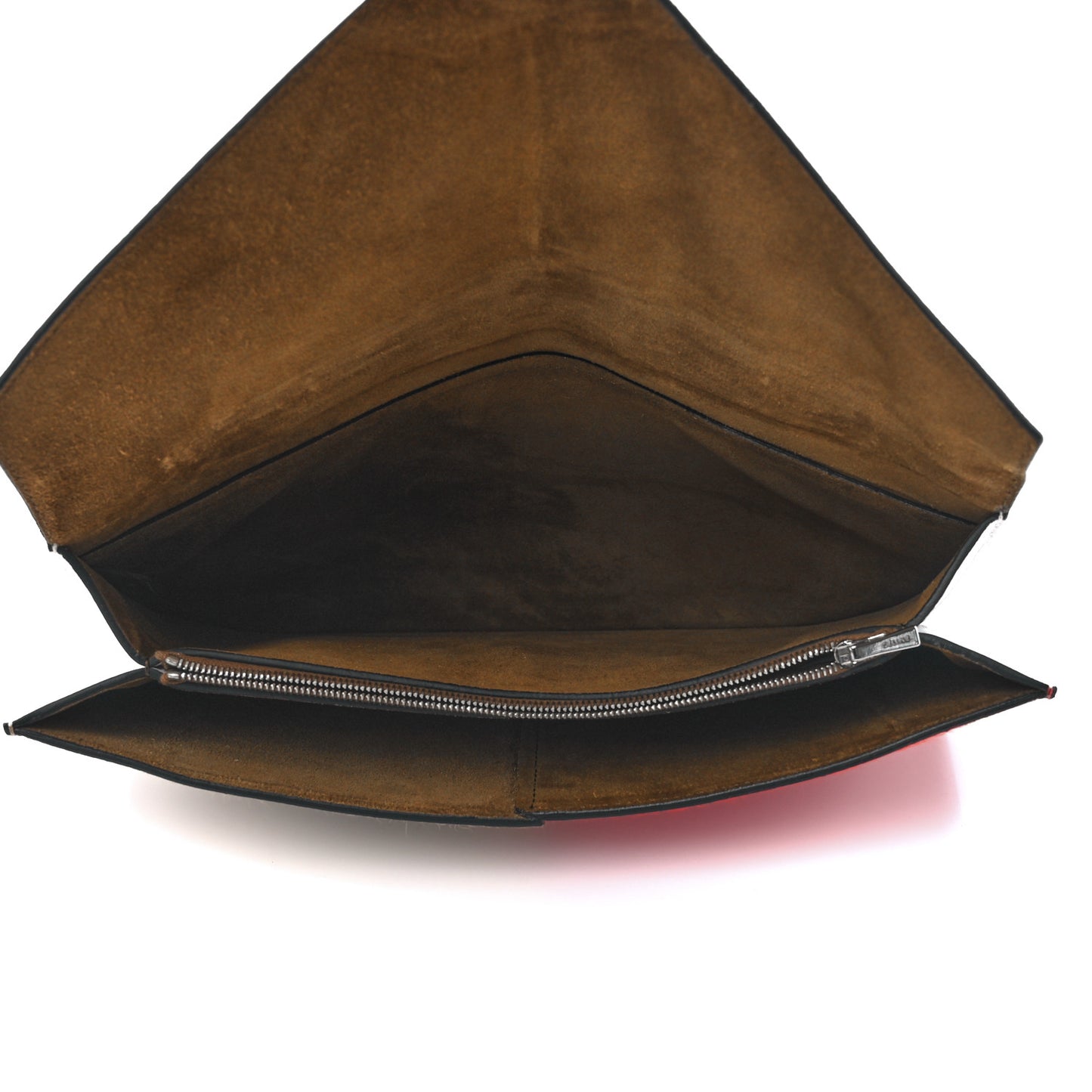 Calfskin Suede Pony Hair Patent Tri-Color Diamond Clutch White Silver Red