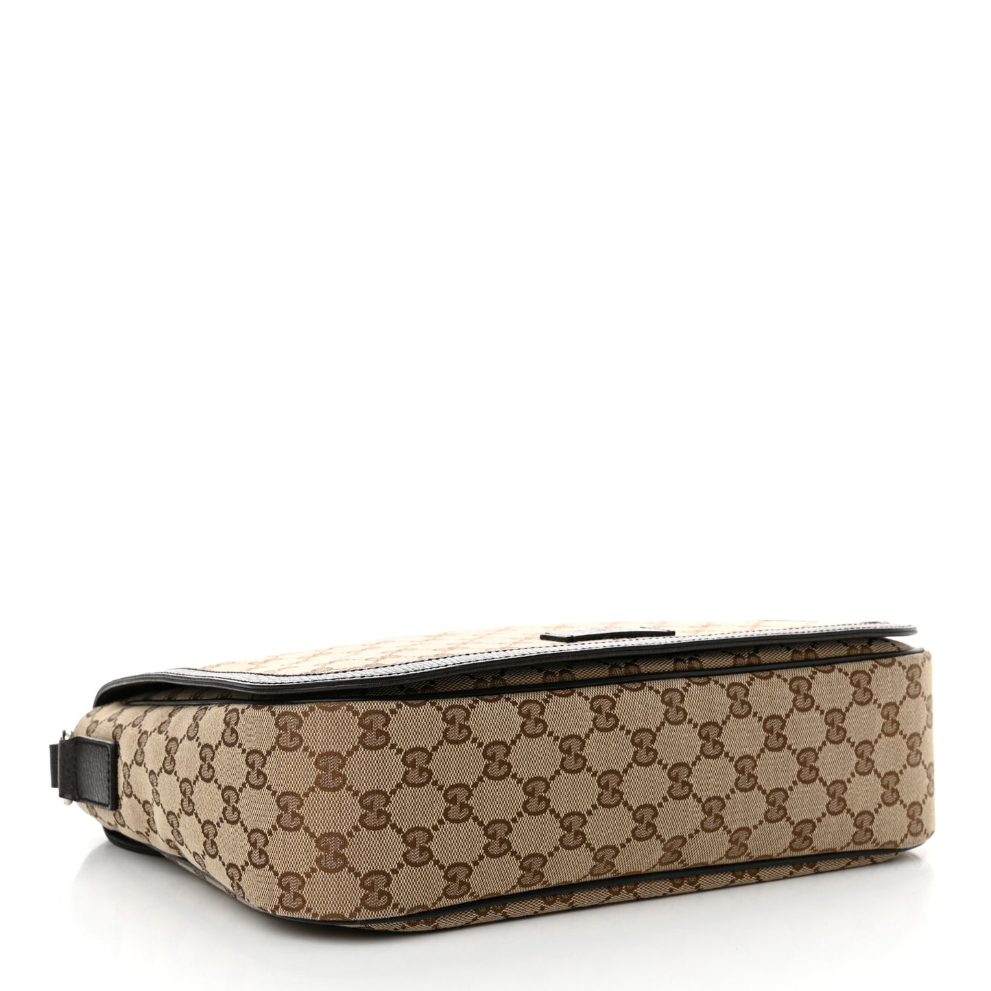 Monogram Large Flap Messenger Bag Beige Dark Brown