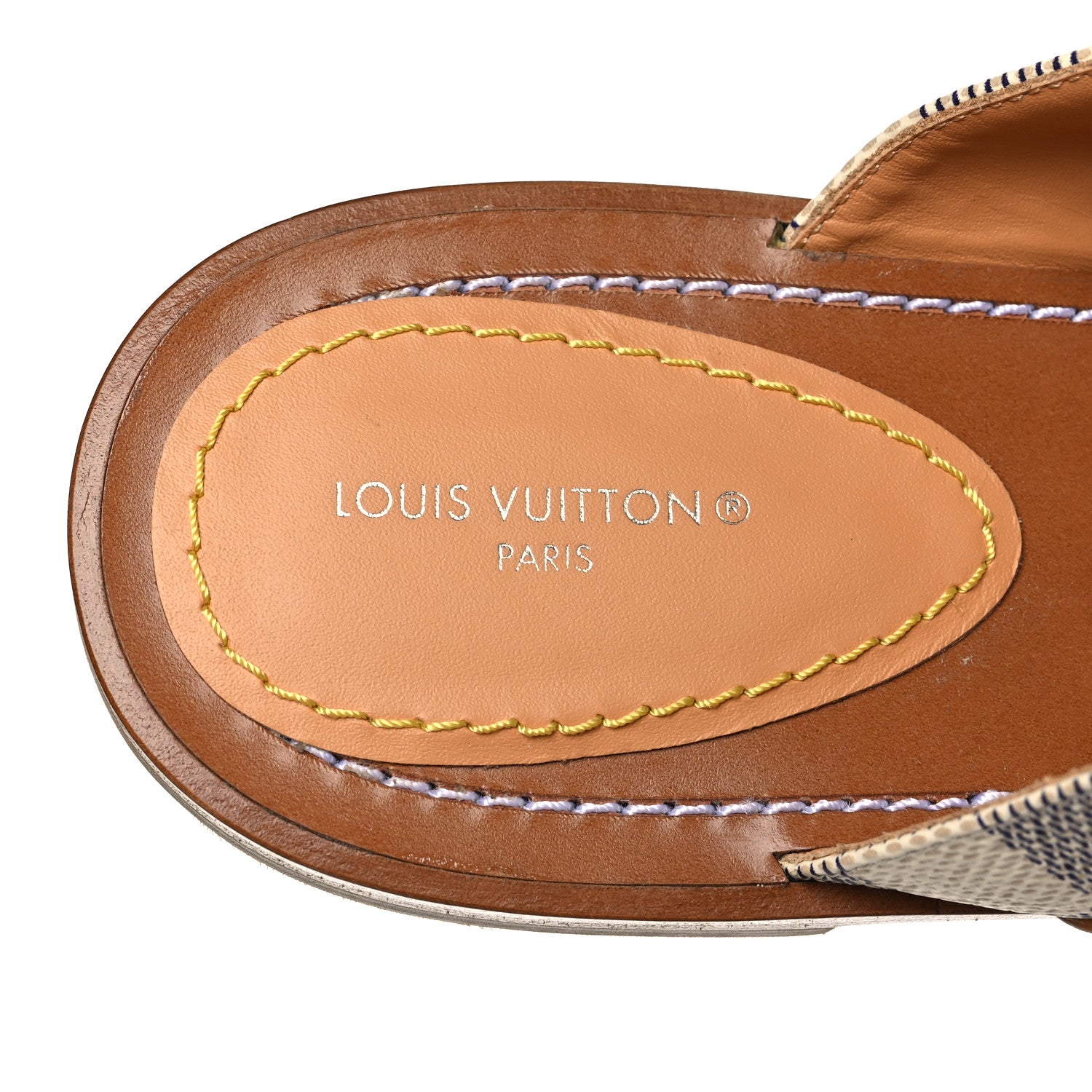 Louis Vuitton Damier Azur Palma Flat Thong Sandals 41 6 of 8