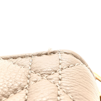 Christian Dior Grained Calfskin Supple Cannage Caro Scarlet Zipped Wallet Sand 10 of 10