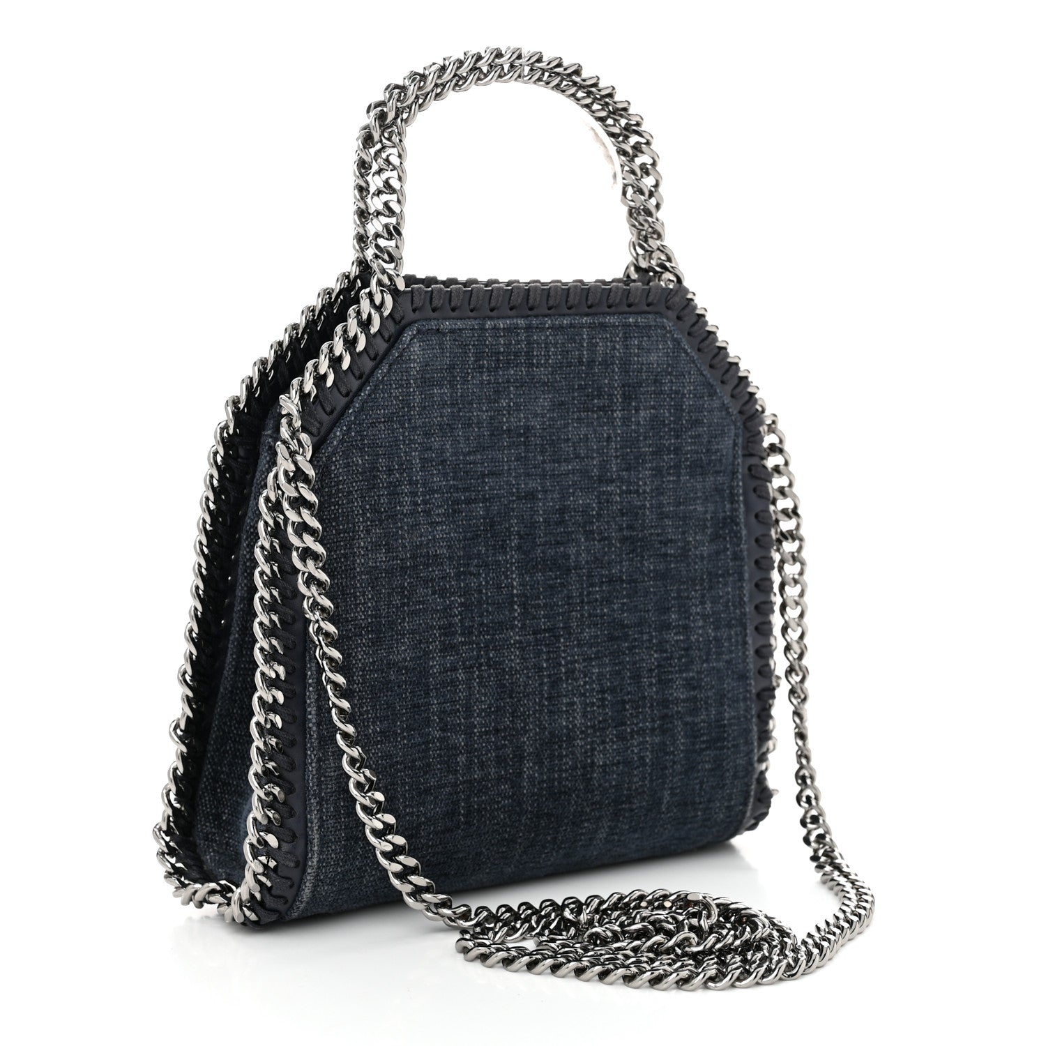 Stella McCartney Denim Tiny Falabella Tote Blue 3 of 10