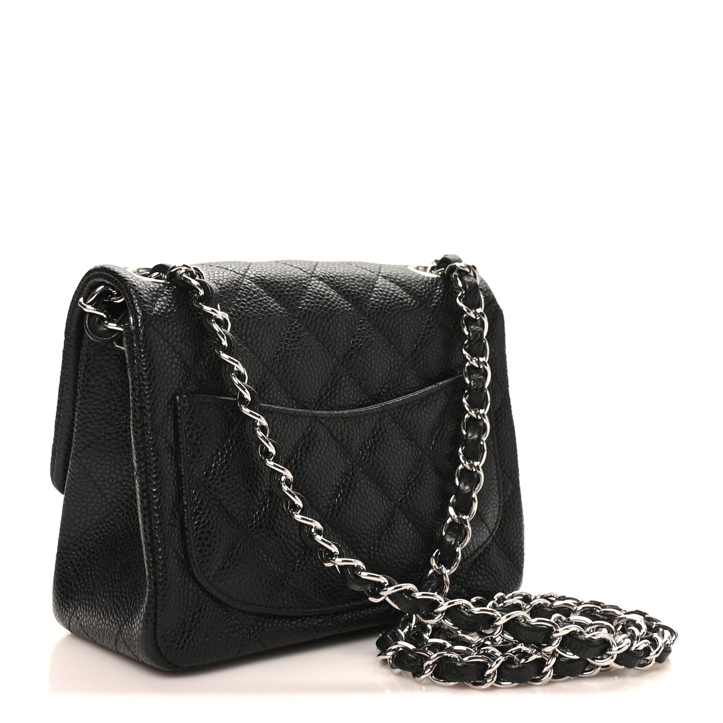 Caviar Quilted Mini Square Flap Black