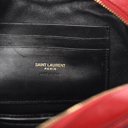 Saint Laurent Grain De Poudre Matelasse Monogram Mini Lou Camera Bag Eros Red 6 of 10