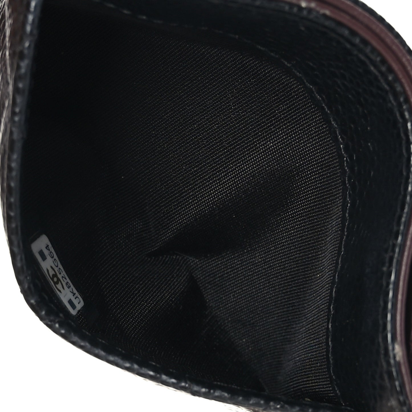 Caviar Quilted Card Holder Black
