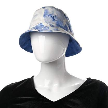 Louis Vuitton Watercolor Monogram Bucket Hat 58 Blue 2 of 9