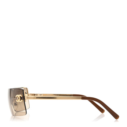 Chanel Crystal CC Logo Sunglasses 4104-B Gold 3 of 7