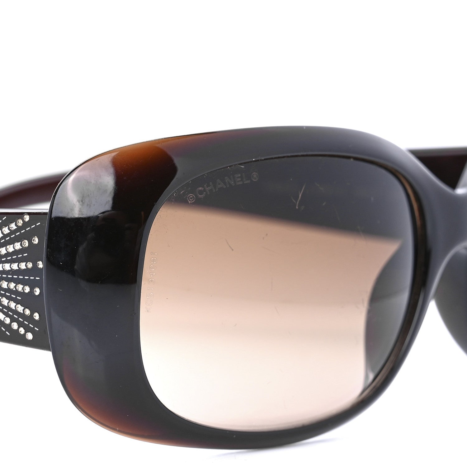 Chanel Crystal CC Logo Sunglasses 6026-B Brown 7 of 8