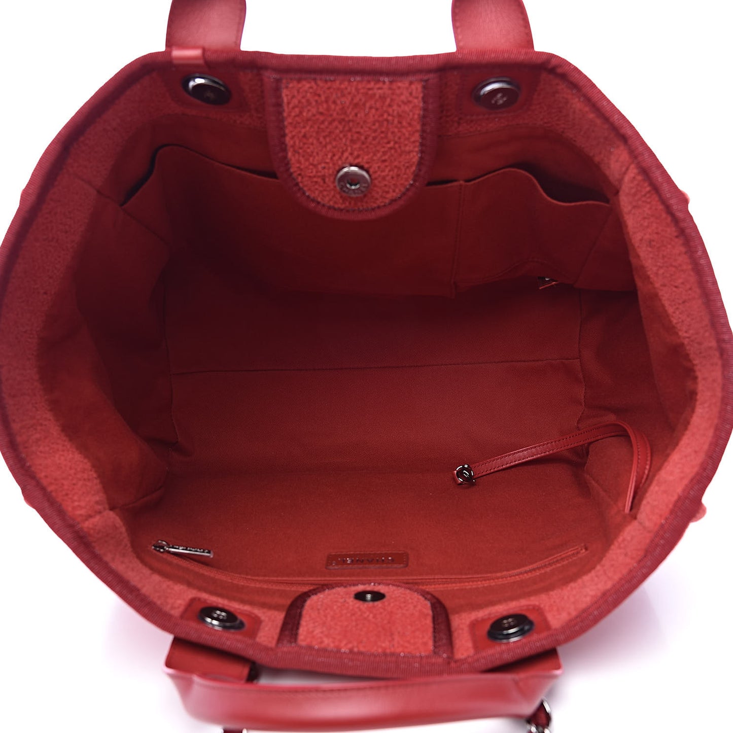Lurex Boucle Large Deauville Tote Red