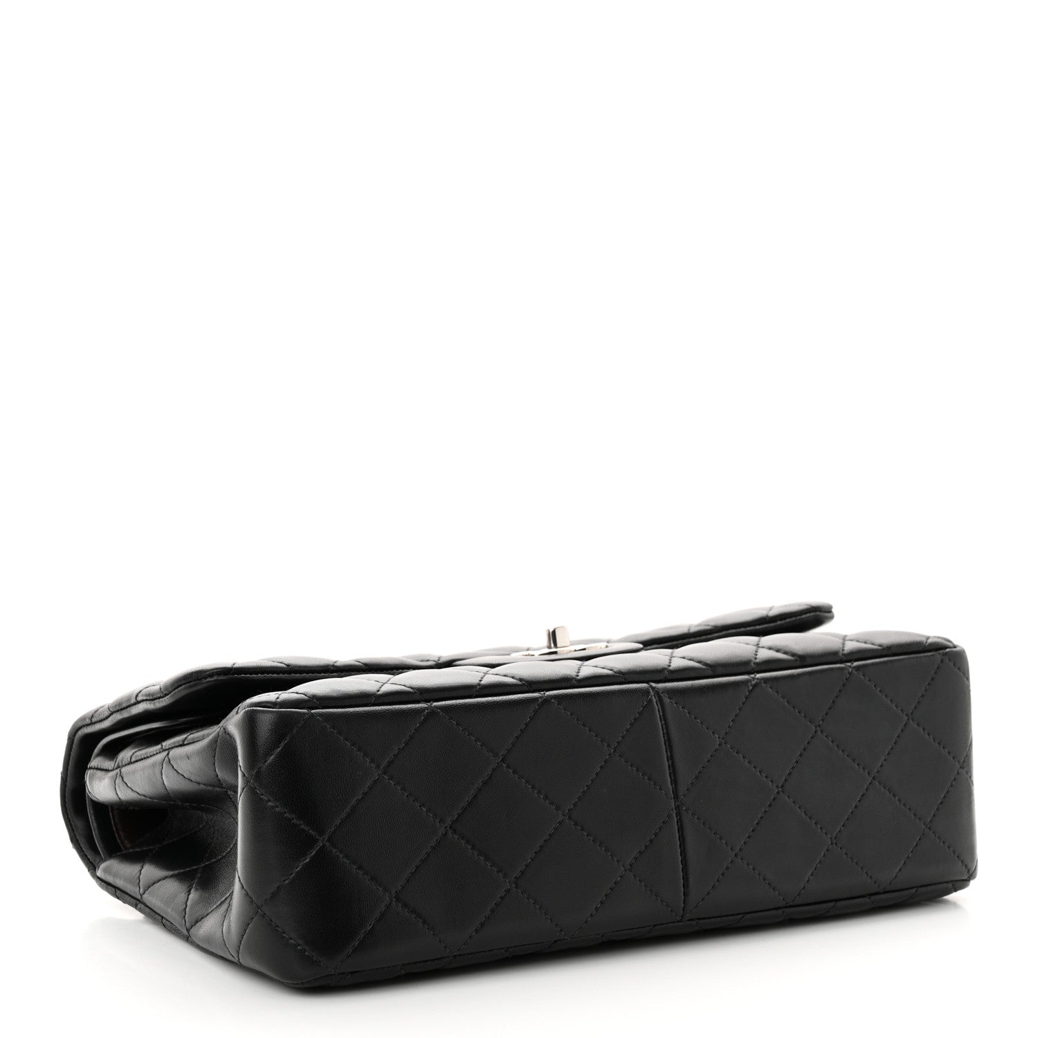 Chanel Lambskin Quilted Jumbo Double Flap Black 4 of 11