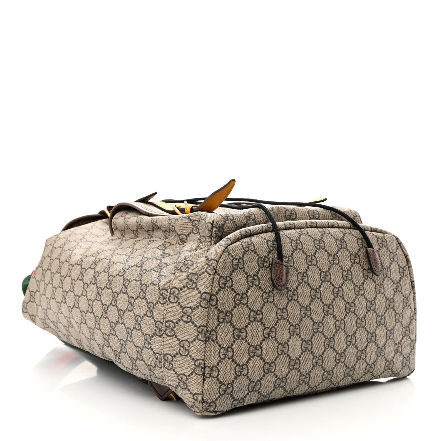 Gucci Soft GG Supreme Monogram Neo Vintage Double Buckle Backpack Beige New Acero Crop 4 of 13