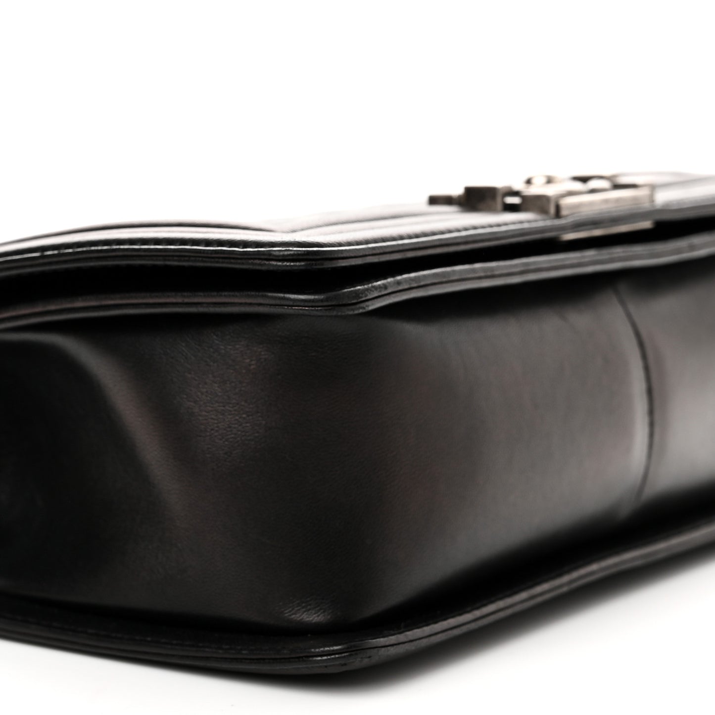 Lambskin Quilted Medium Boy Flap Black