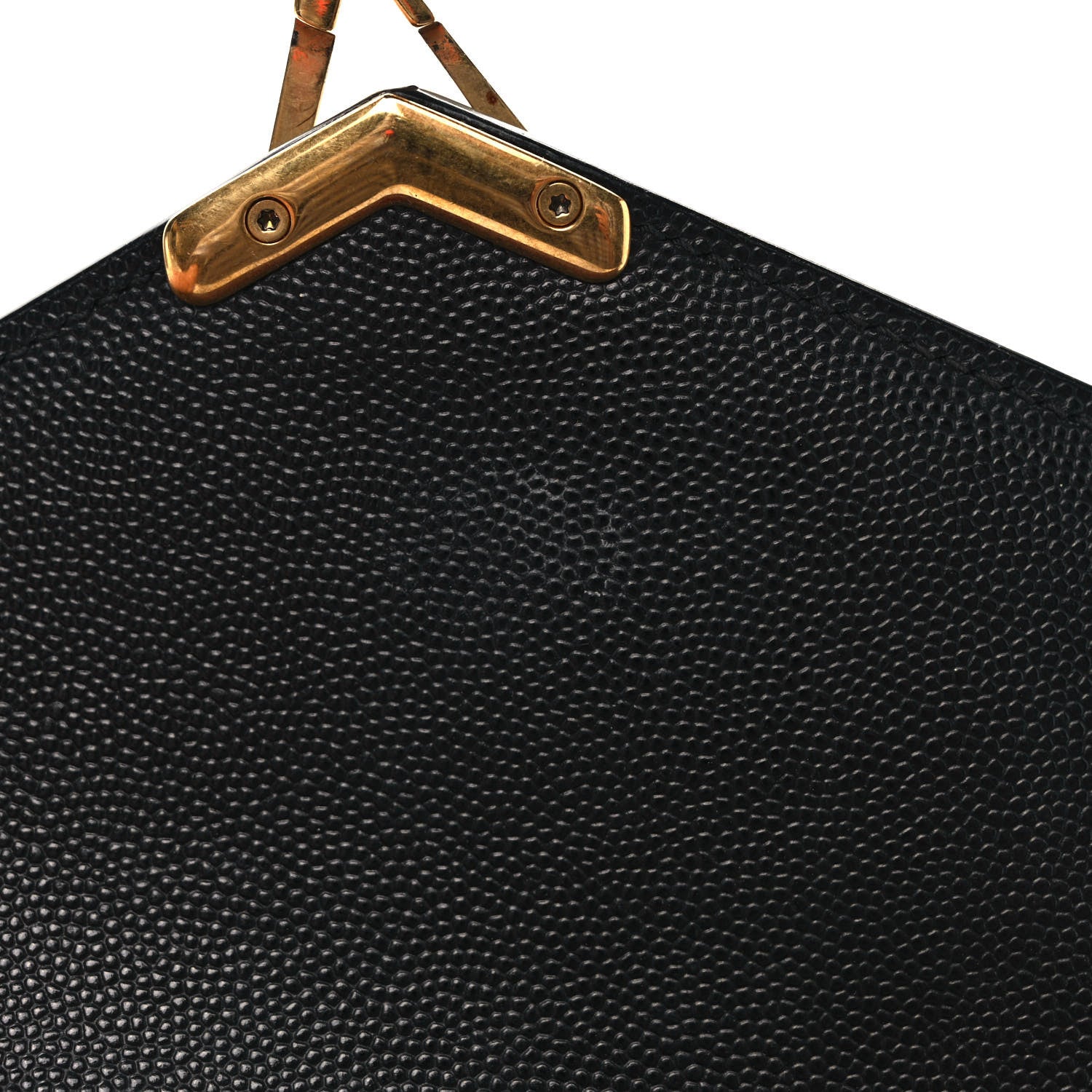 Saint Laurent Grain De Poudre Monogram Cassandra Clasp Bag Black Rouge Legion 9 of 9