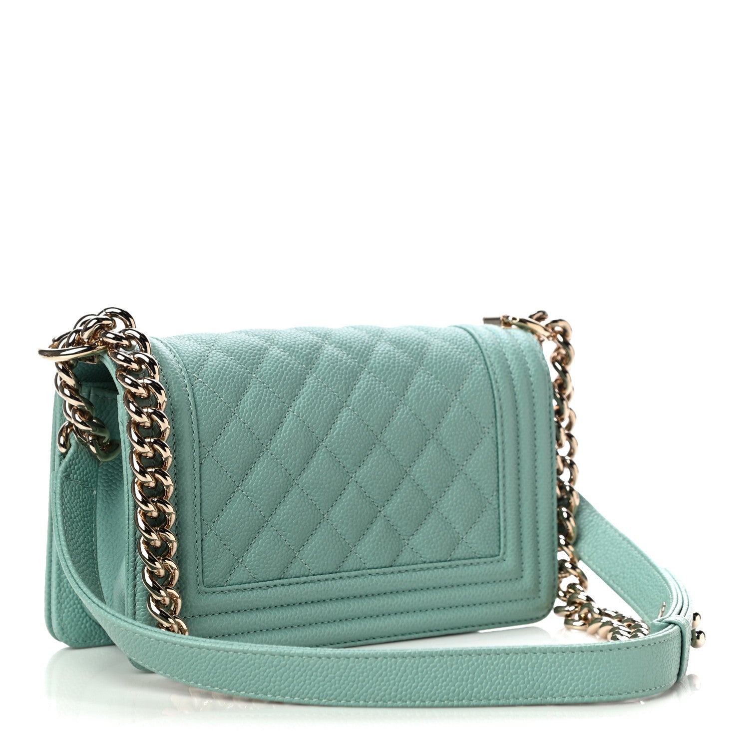 Chanel Caviar Quilted Small Boy Flap Light Blue 3 of 10
