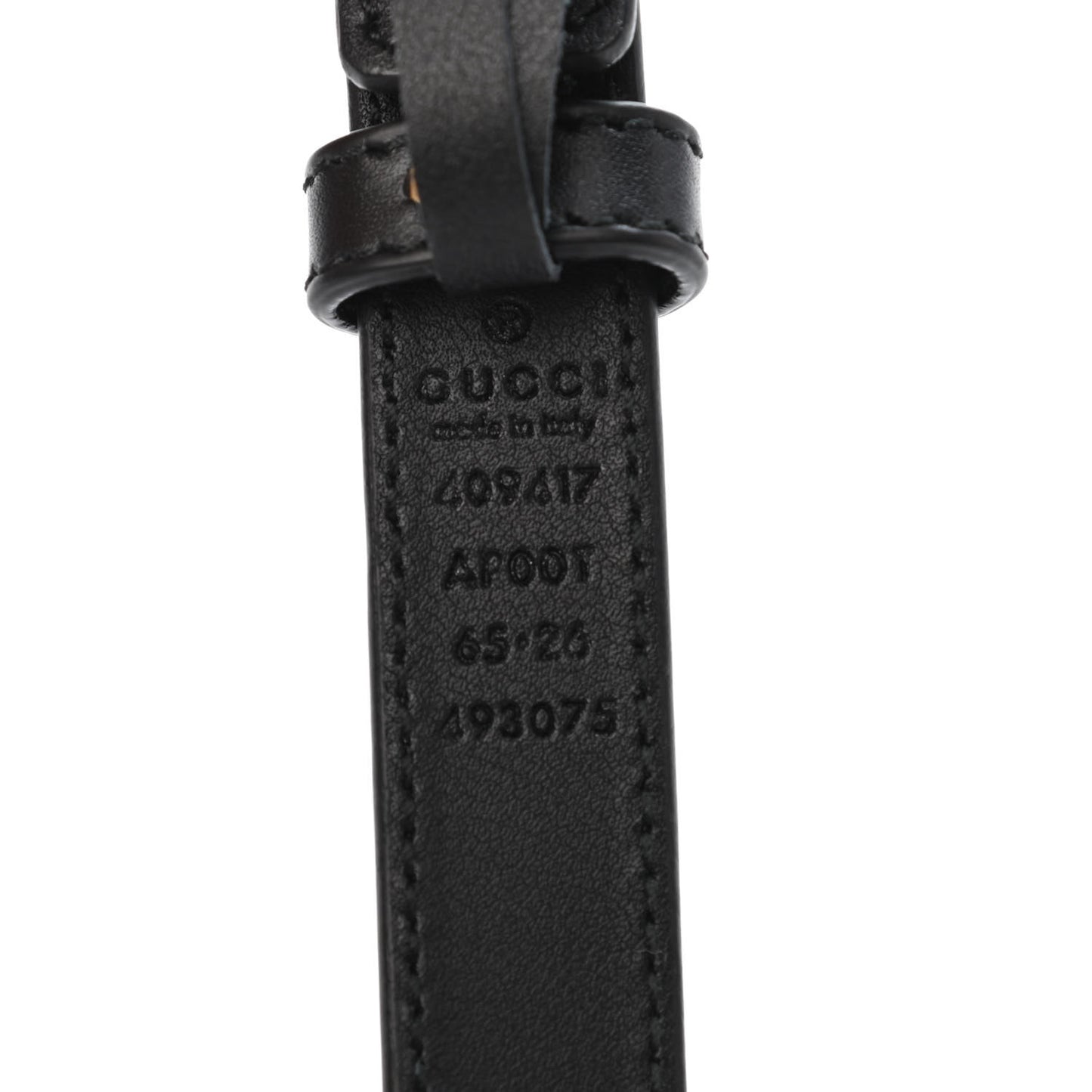 Calfskin Double G 20mm Belt 65 26 Black