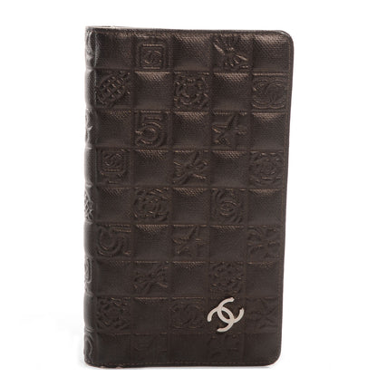 Chanel Calfskin Embossed Precious Symbols Yen Wallet Bronze 1 of 9