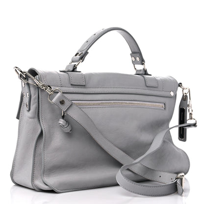 Proenza Schouler Lambskin Medium PS1 Satchel Concrete Grey 3 of 16