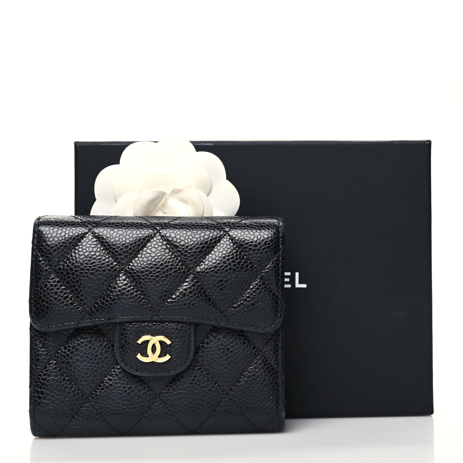 Chanel Caviar Quilted Compact Flap Wallet Black 12 of 12