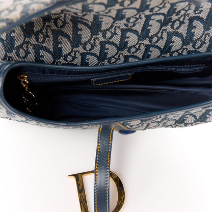 Christian Dior Monogram Saddle Bag Blue 5 of 11