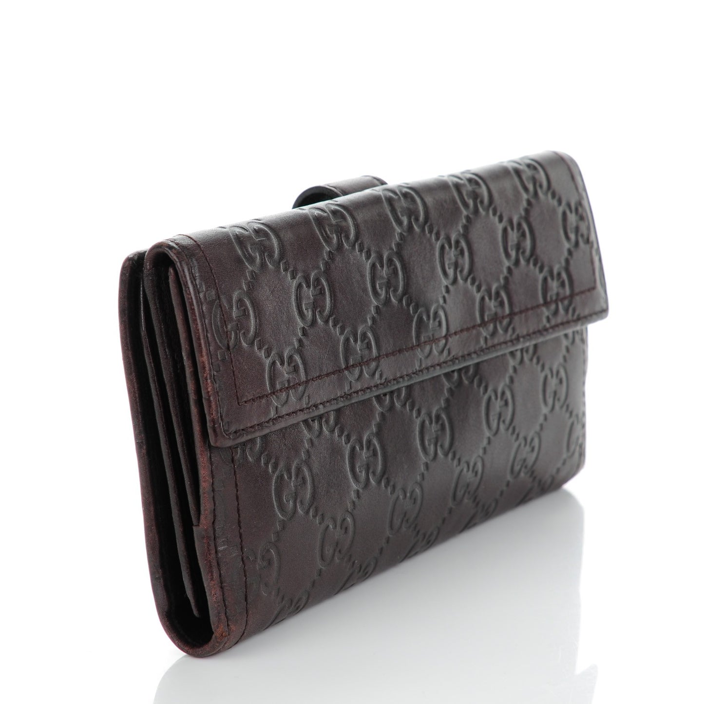 Guccissima Hysteria Continental Wallet Chocolate