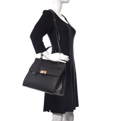 Balenciaga Calfskin Le Dix M Cartable Shoulder Bag Black 2 of 17