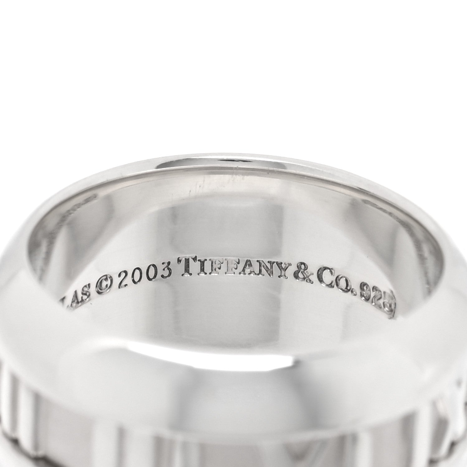 Tiffany Sterling Silver Atlas Band Ring 48 4.5 4 of 4