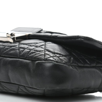 Christian Dior Lambskin Cannage New Lock Pouch Black 9 of 11