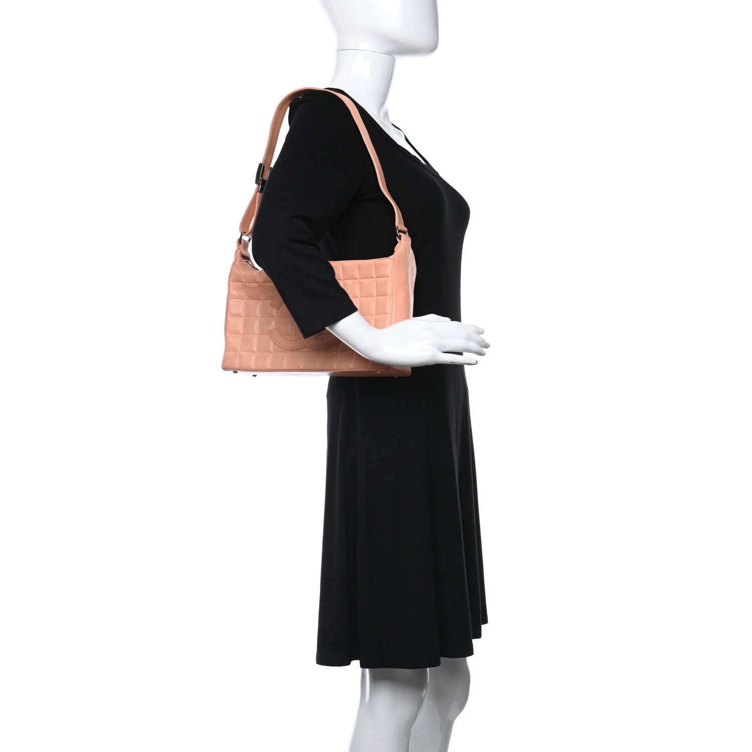 Chanel Lambskin Quilted Chocolate Bar Shoulder Bag Light Pink 3 of 14