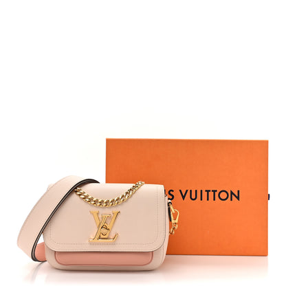 Louis Vuitton Grained Calfskin Lockme Tender Quartz Rose Trianon 14 of 14