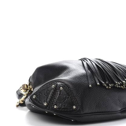 Gucci Calfskin Large Indy Top Handle Hobo Black 9 of 12