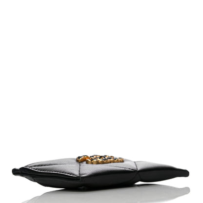 Chanel Lambskin Quilted Chanel 19 Card Holder Black 4 of 17