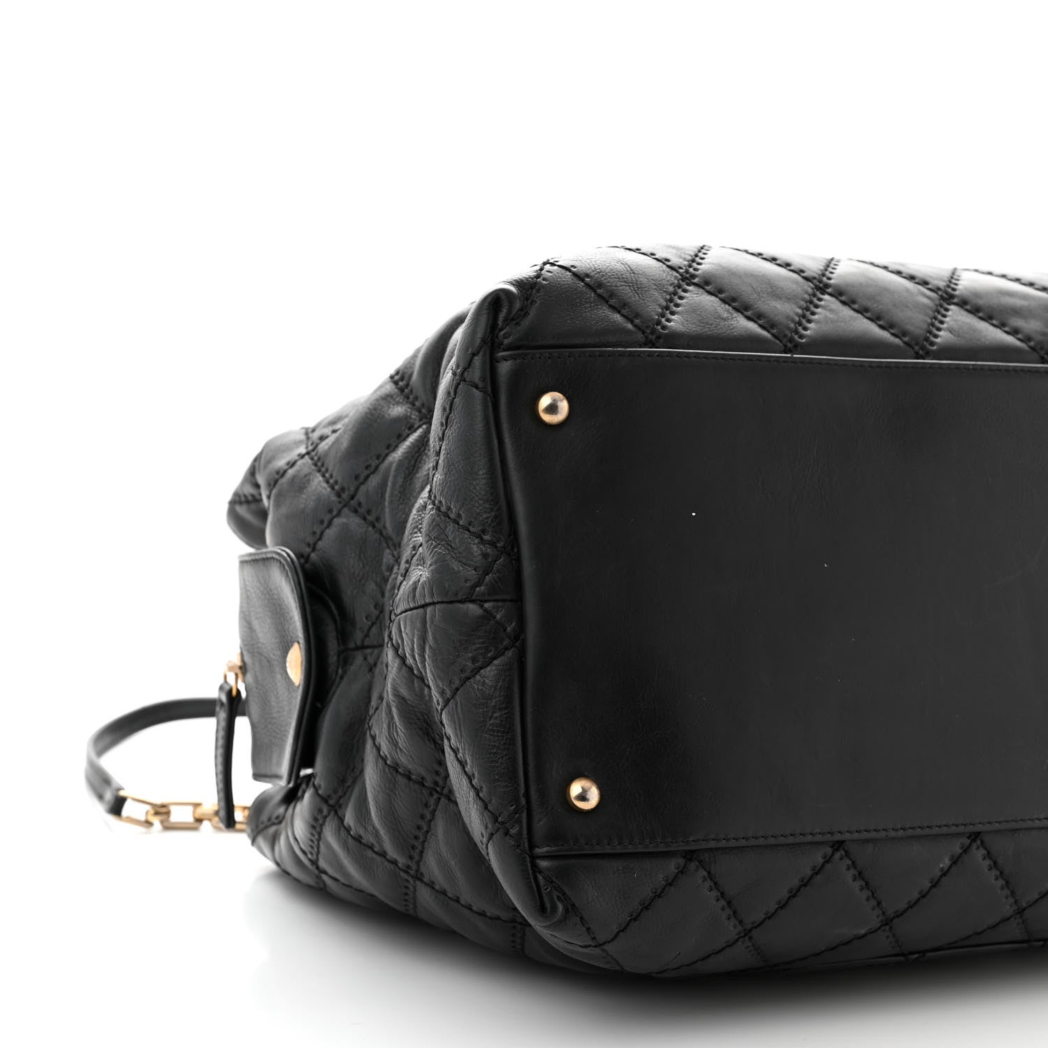 Chanel Calfskin Stitched Medium Retro Chain Tote Black 9 of 13