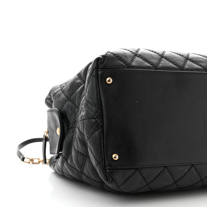 Chanel Calfskin Stitched Medium Retro Chain Tote Black 9 of 13