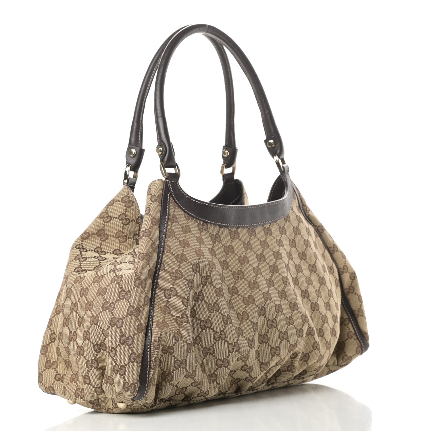 Gucci Monogram Large D Gold Hobo Dark Brown 3 of 16