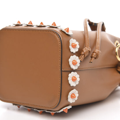 Fendi Vitello Liberty F is Fendi Floral Embellished Mini Mon Tresor Bucket Bag Caramello 10 of 10