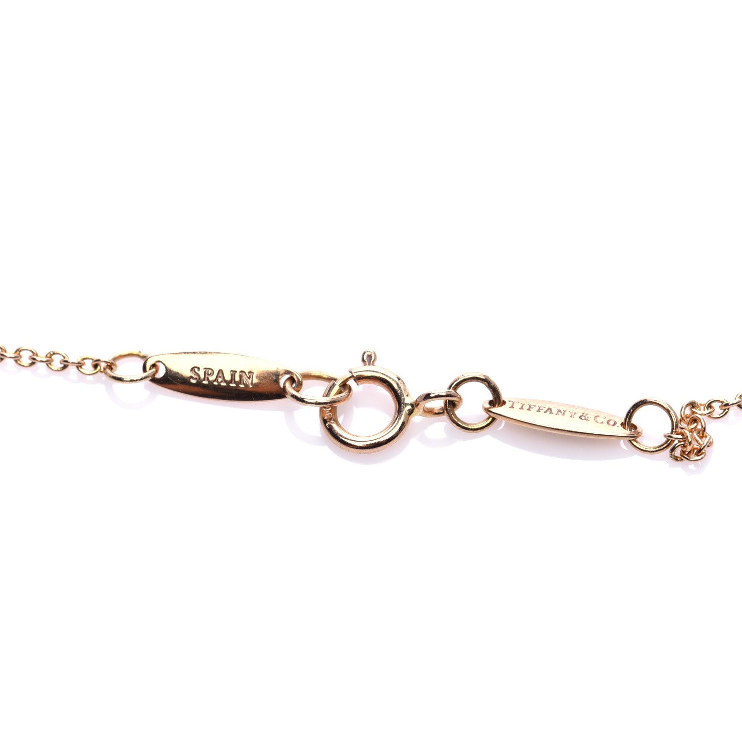 Tiffany 18K Rose Gold Diamond .10ct Elsa Peretti Diamonds by the Yard Pendant Necklace 4 of 5