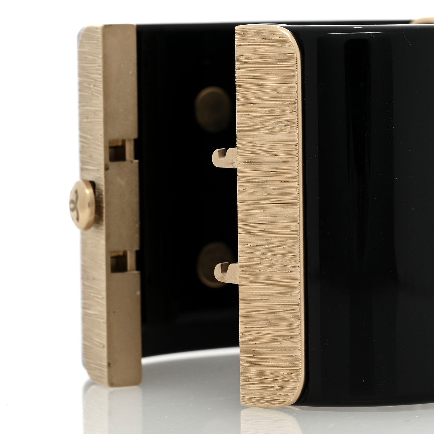 Resin CC Cuff Bracelet Gold Black