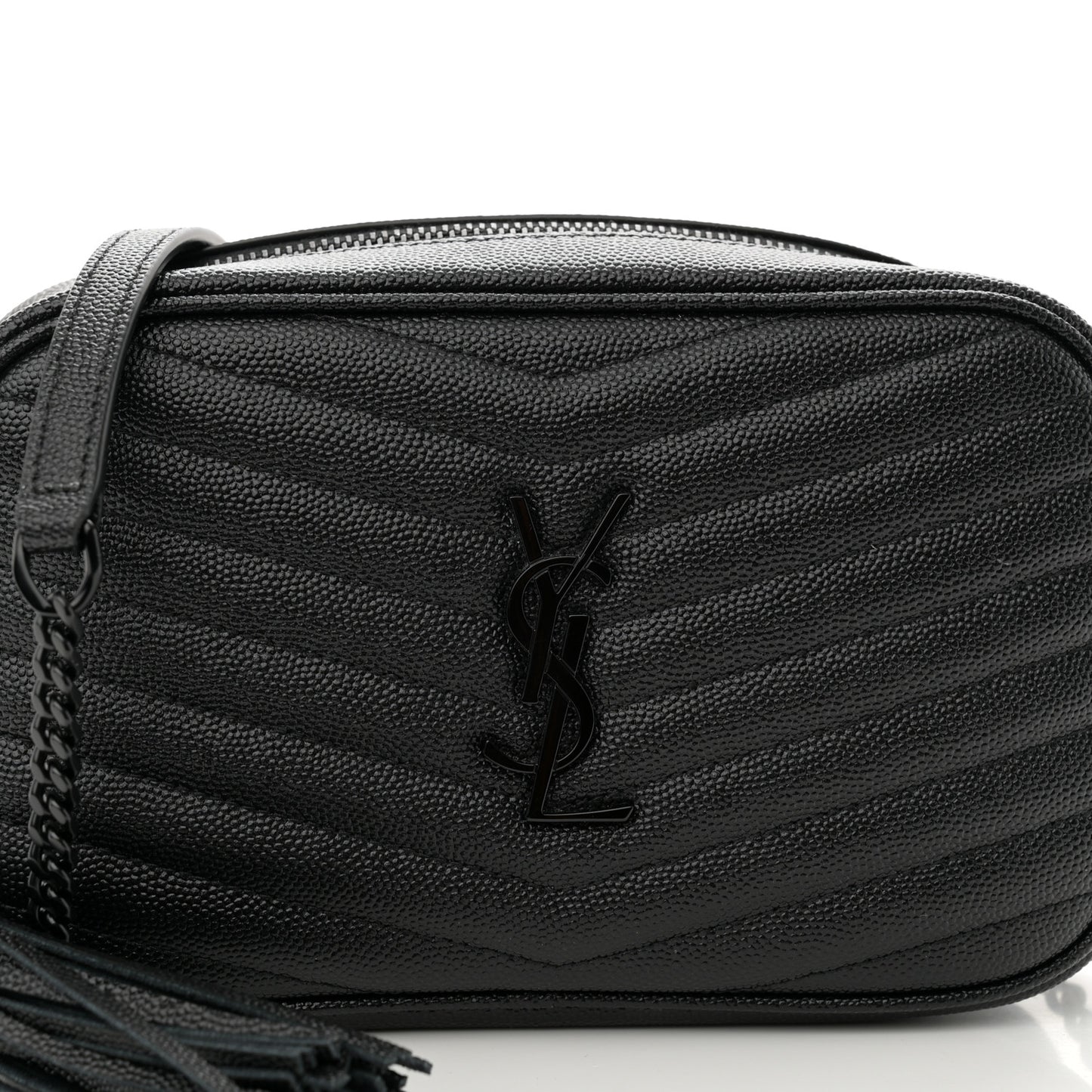 Grain De Poudre Matelasse Monochrome Monogram Mini Lou Camera Bag Black