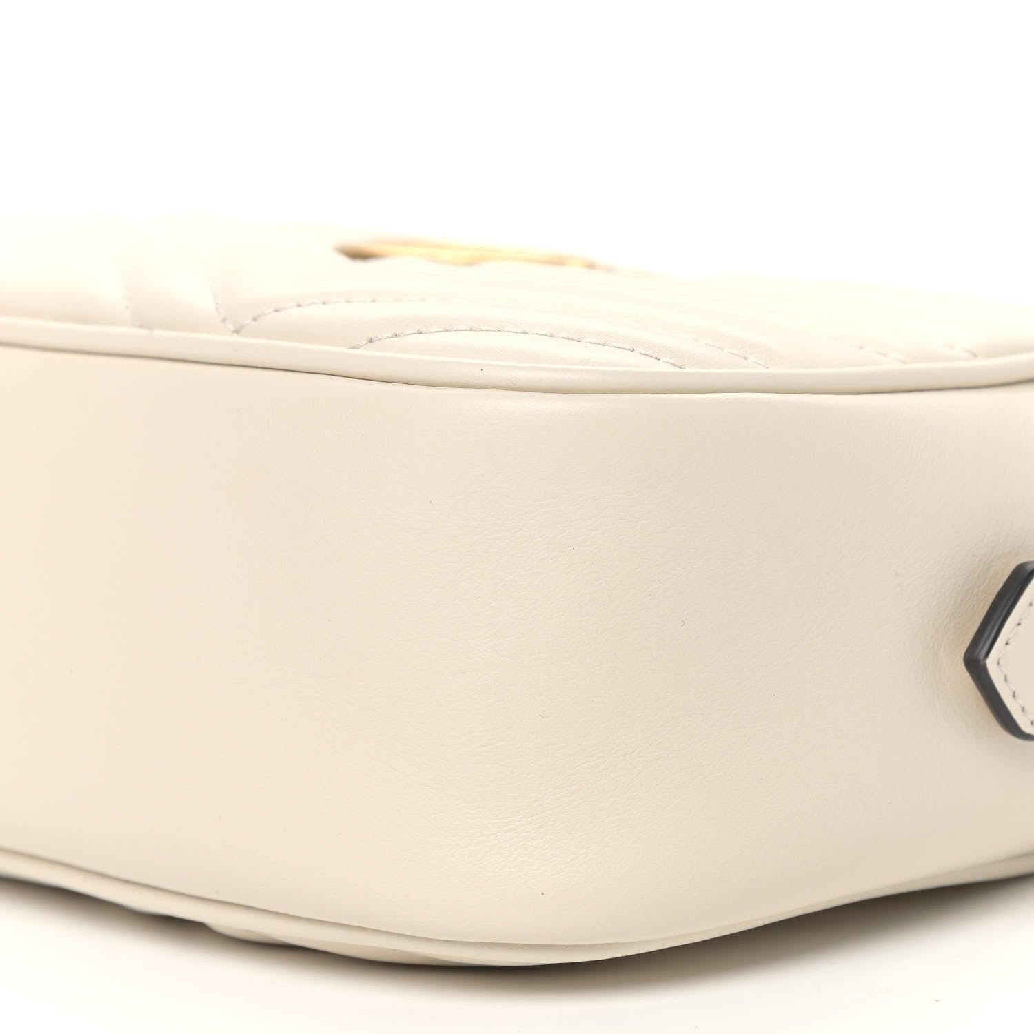 Gucci Calfskin Matelasse Small GG Marmont Chain Shoulder Bag White 10 of 10